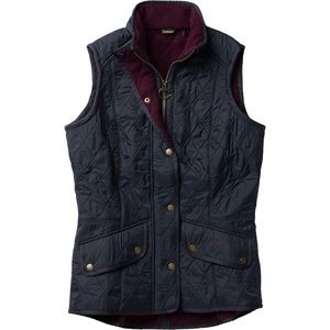 NWT Barbour CAVALRY Quilted Gilet VEST NAVY Merlot EQUESTRIAN US 4 UK 8 $190